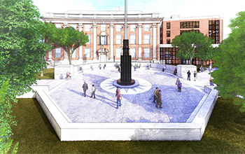 Artist Rendition of Renovation of the Whispering Wall Memorial at Lincoln Square