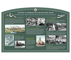 Interpretive Sign - History of Worcester's Industrial Revolution