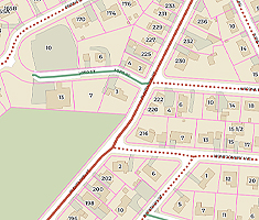 Map Screenshot of Worcester with Streets Showing Parking Ban Categories