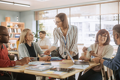 Group of Adults Learning in a Classroom