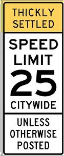 25 mph Speed Limit Sign