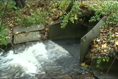 Stormwater Flowing Out of Drain