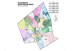 Screenshot of Colored District/Ward/Precinct Map