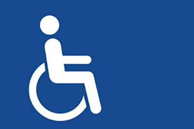 Blue and White Handicap Symbol